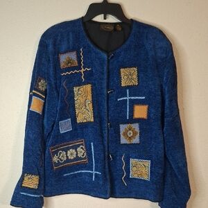 Allure Blue Knit Jacket size XL